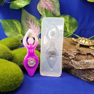 Wiccan Pregnant, Mother Goddess Clear Silicone Mold