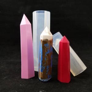 Real pointed truncated crystal clear silicone mold, 3 sizes available!