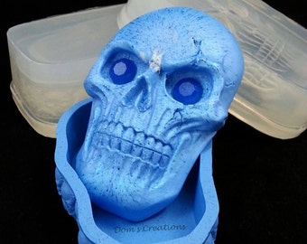 Skull, coffin large trinket box clear silicone mold