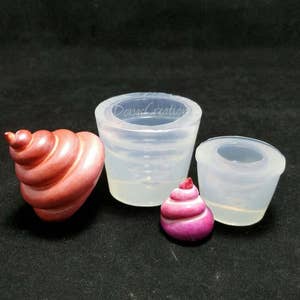 Hand modelliert Kawaii Einhorn Poop 3d Silikonform 2 Größenoptionen