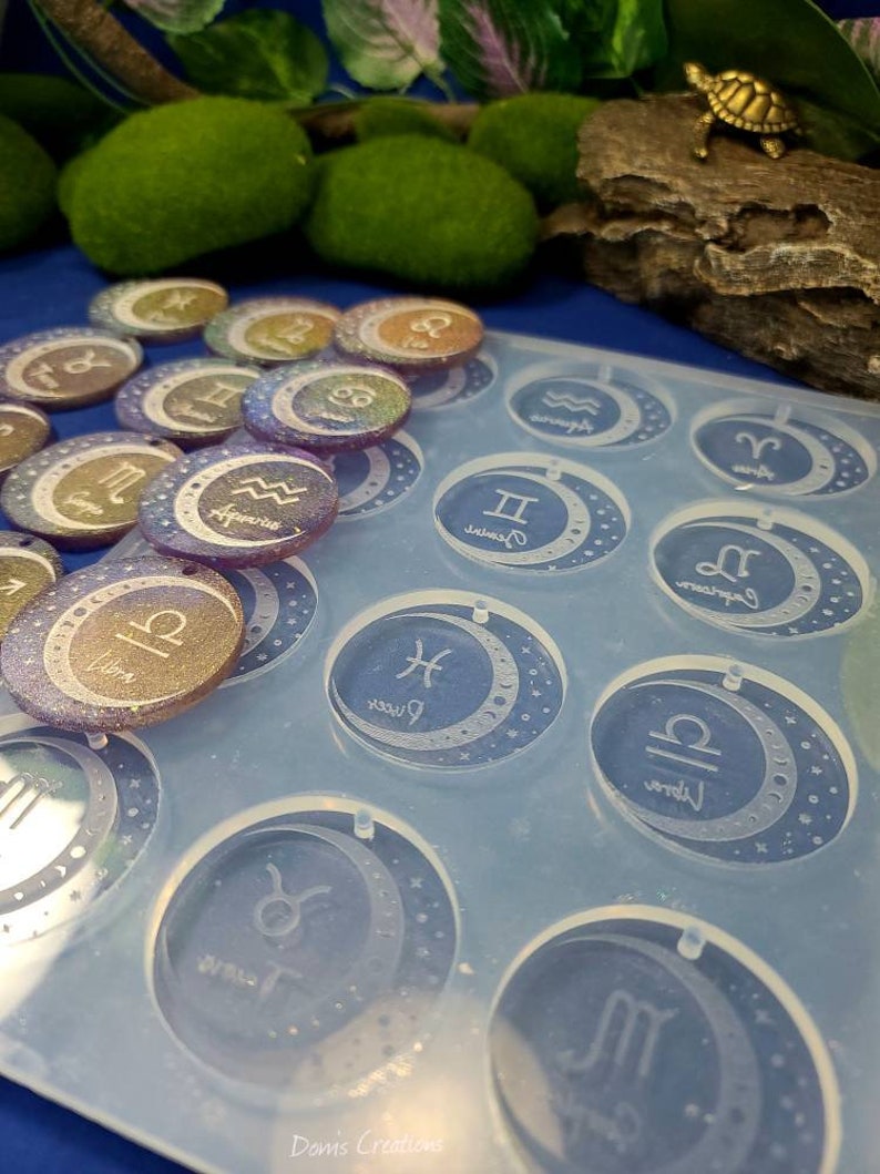 Full Set Celestial Zodiac Signs Clear Silicone Mold Etsy
