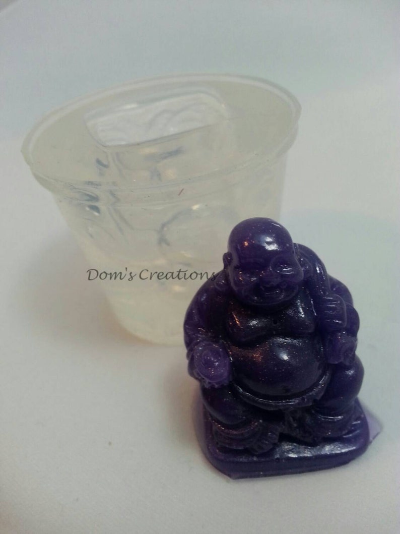 Buddha charm keychain pendant clear silicone mold image 4