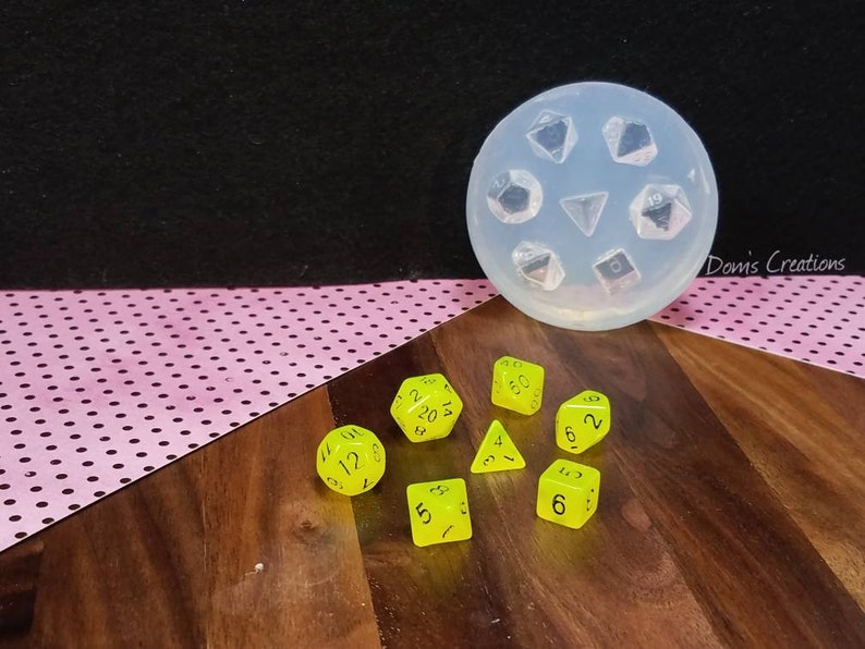 Mini Dice Set DND Gaming Clear Silicone Mold NO LID Etsy