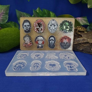Horror monsters cameos silicone mold pallet