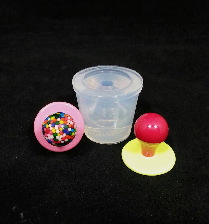 Bubble Ring Pop Clear Silicone Mold Pacifier Ring Etsy