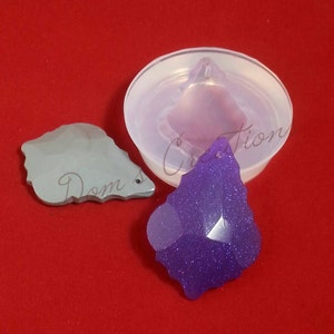 Faceted Shaped Crystal Clear Silicone Mold