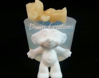 Small Troll Doll clear silicone mold