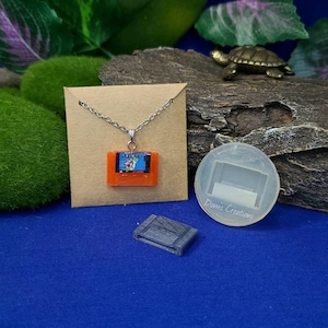 3D SNES cartridge inspired pendant clear silicone Mold