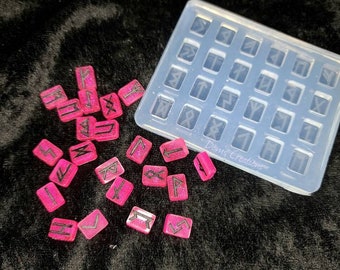 Tiny mini Nortic runes clear silicone mold set