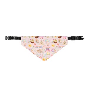 Cute Pastel Seashells Clip-on Pet Bandana | Beach Shell Pattern, Pink