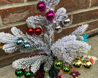 Glas Miniatur Weihnachten Ornament Ohrringe