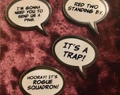 Star Wars Quotes Enamel Pin - Speech Bubble - And Then He Said