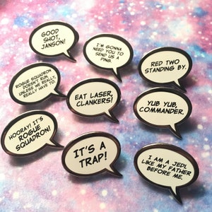 Star Wars Quotes Enamel Pin - Speech Bubble - And Then He Said
