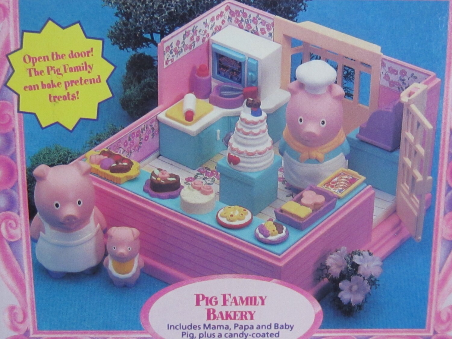 Jouet Vintage Takara Furry Families Pig Family Bakery - 1993 - Occasion