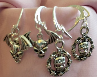 Scary Skull Earrings  - Perfect for the Skull lover in your life!!