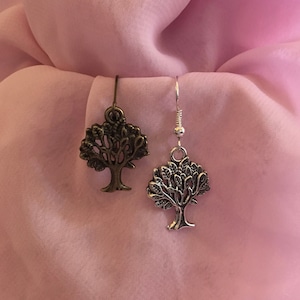 Lovely Rowan Tree Earrings in Silver or Bronze