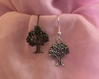 Lovely Rowan Tree Earrings in Silver or Bronze