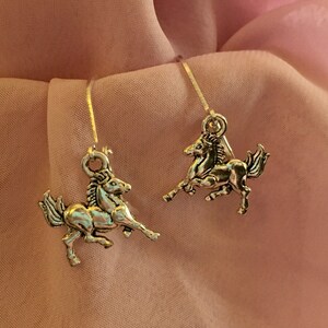 Beautiful Silver Horse Earrings