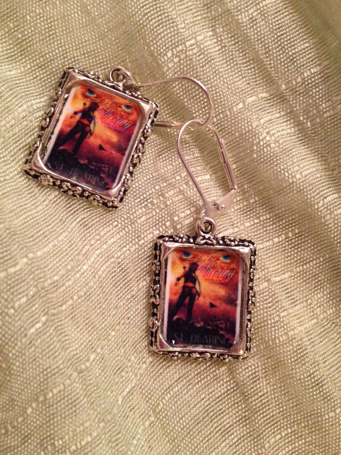 Book Cover Earrings Custom order available Etsy