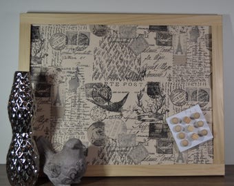 Fabric Framed Cork Bulletin Board, Vision Board, Pin Board