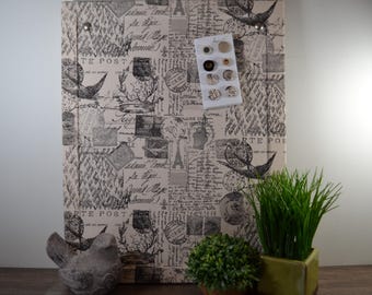 Fabric Cork Board, Hardwood Frame Vision Board, Includes Pins