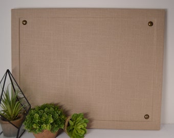 Fabric Cork Board, Linen Texture, Hardwood Frame, Vision Board