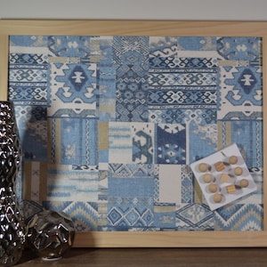 Fabric Framed Cork Bulletin Board, Vision Board, Pin Board