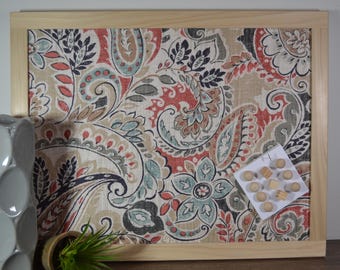 Fabric Framed Cork Bulletin Board, Vision Board, Pin Board