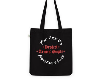 defend the sacrit (Trans Luv) Organic tote