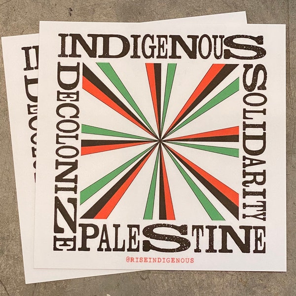 Indigenous Solidarity Decolonize Palestine