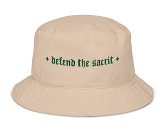 Defend the sacrit Organic bucket hat