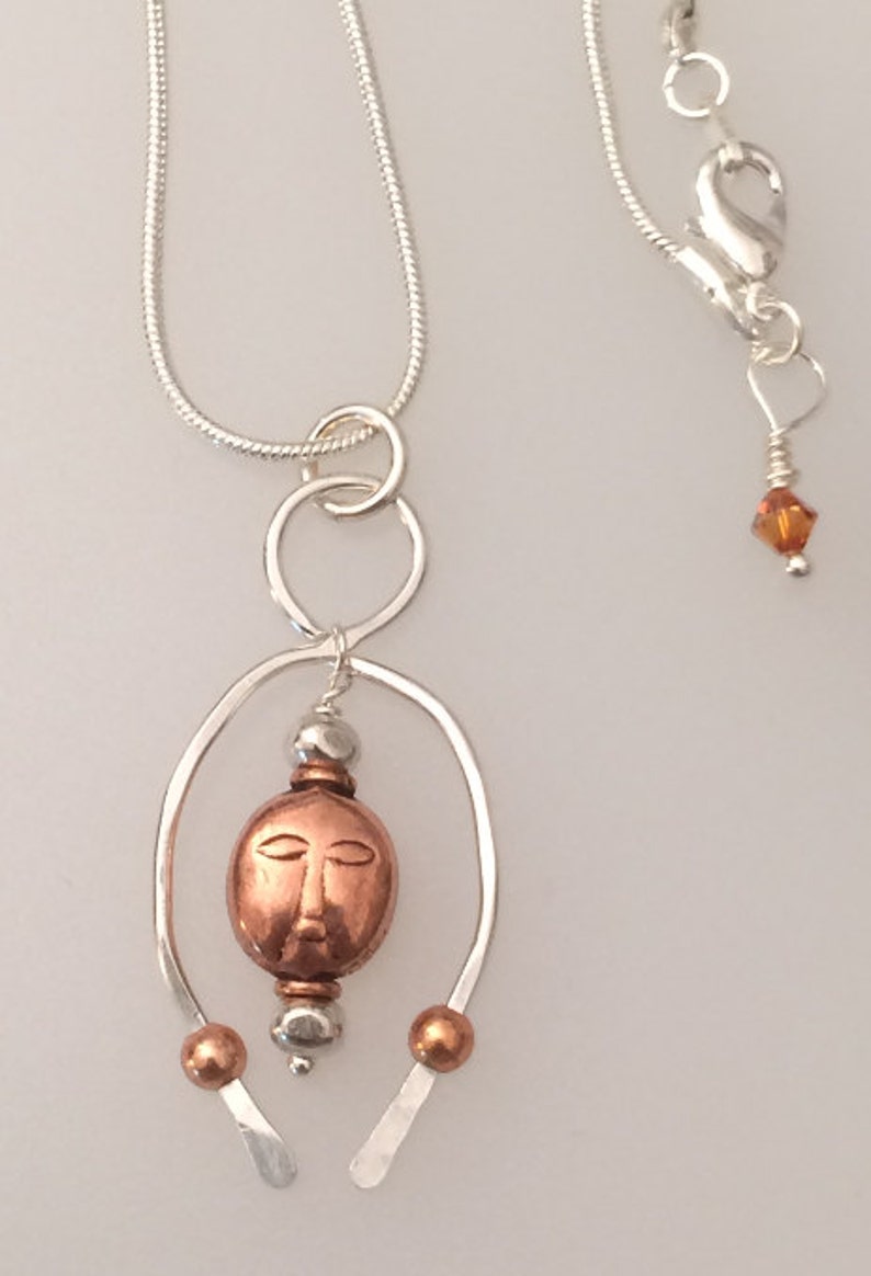 Argentium Silver and Copper Goddess jewelry set