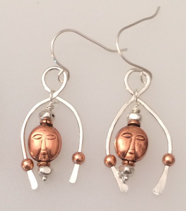 Argentium Silver and Copper Goddess jewelry set