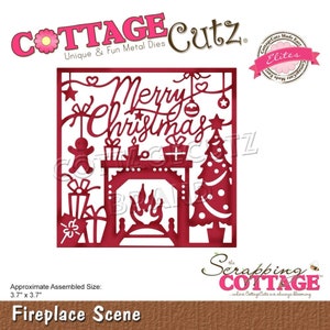 CottageCutz Elites Die CHOOSE Christmas Fireplace Nativity Manger Ornament Harp