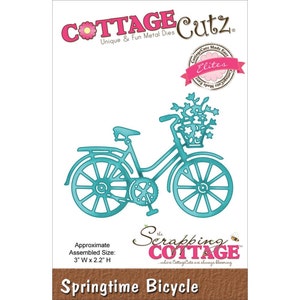 CottageCutz Elites Die 3&quot;X2.2&quot; Springtime Bicycle, CCE122 Retired