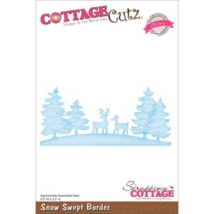 CottageCutz Elites Die 5.5&quot;X2.5&quot; ~ Snow Swept Border, CCE040 ~ RETIRED!
