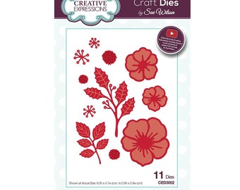 Sue Wilson sterft feestelijke collectie Christmas Rose, CED3052