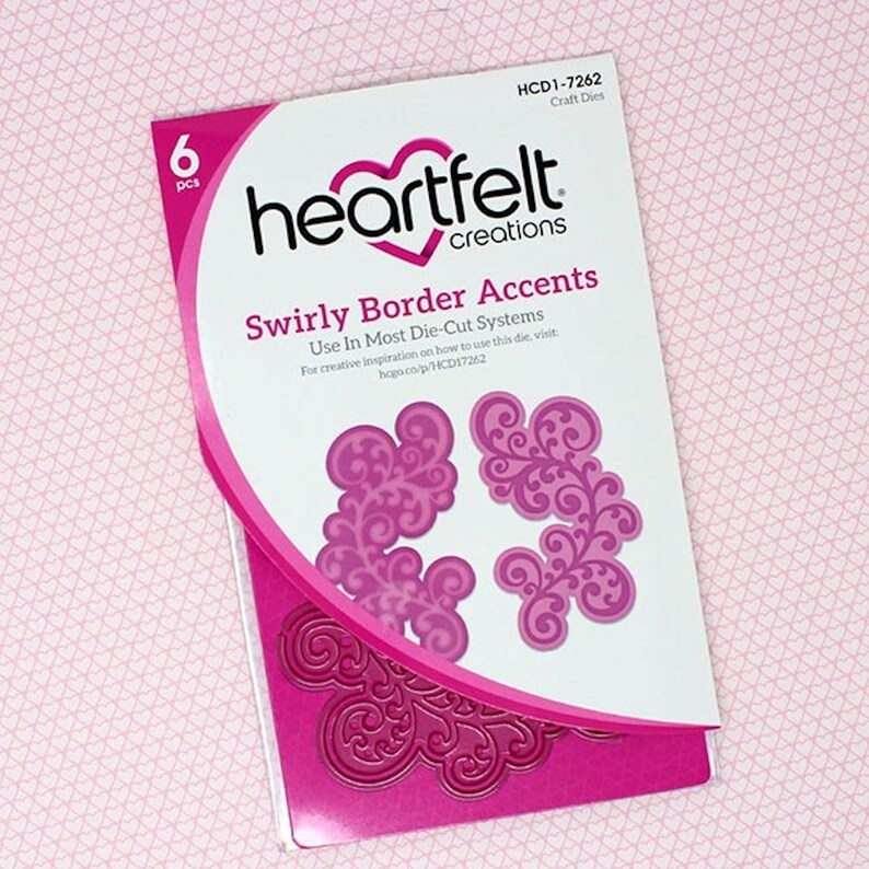 Heartfelt Creations Dies Choose One Swirly Border Accents /& Spray Collection Booklet Basics Frames
