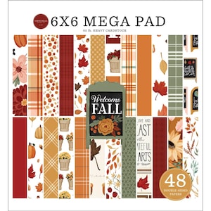 Carta Bella Mega Paper Pad 6X6 48/Pkg Welcome Fall, Retired