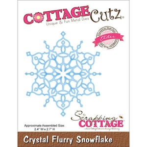 CottageCutz Elites Die ~ Crystal Flurry Snowflake,  2.4&quot;X2.7&quot;  CCE033 RETIRED!