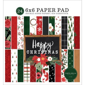 Carta Bella Paper Pad 6X6 24/Pkg Christmas Cheer Happy Christmas Letters To Santa
