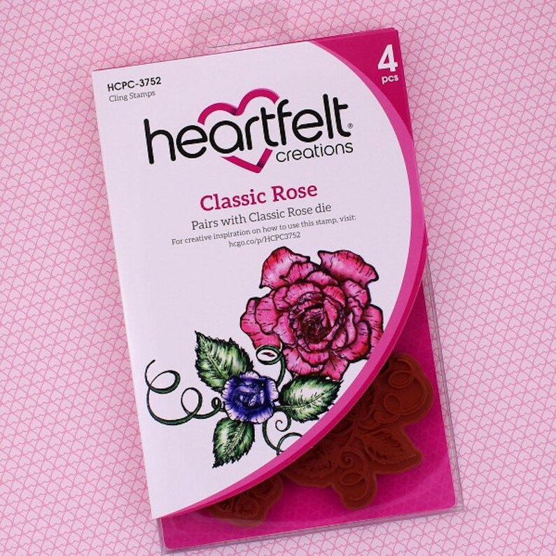 HCD1-7110+HCPC3752 ~ NEW Lot Set Heartfelt Creations Dies+Stamp Set ~ Classic Rose