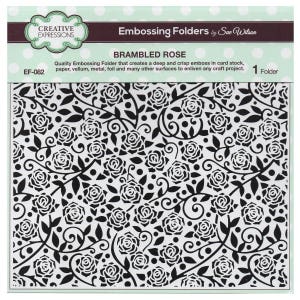 Creative Expressions Sue Wilson 8X8 Embossing Folder CHOOSE Brambled Rose, Nordic Tiles