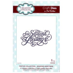 Sue Wilson Dies ~ Festive Collection Seasons Greetings, CED3028
