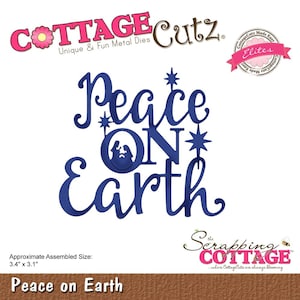 CottageCutz Elites Die KIES: Nativity Noel, Peace on Earth, Rejoice Angel