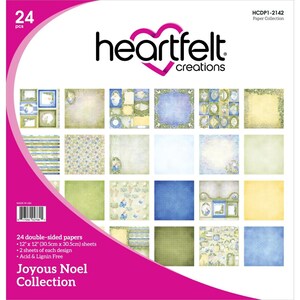 Heartfelt Creations Joyous Noel 12x12 Dubbelsidiga Papper 24 ark HCDP1-2142
