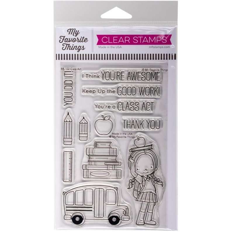 Lot Set My Favorite Things Die Namics Die+BB Stamp Set Class Act MFT1750+BB102
