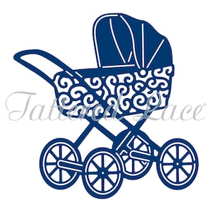 Tattered Lace Dies CHOOSE: Vintage Pram, TTLD934; Stork, TTLD935
