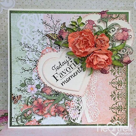 Heartfelt Creations Cut Emboss Dies Eyelet Hearts Hcd1 Etsy