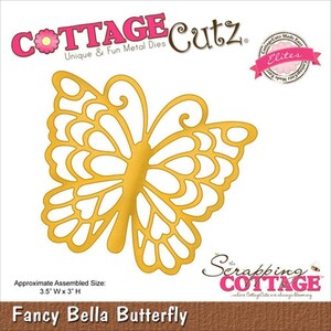 CottageCutz Die Elites Die ~ Fancy Bella Butterfly, 3.5&quot;X3&quot; CCE011 RETIRED!